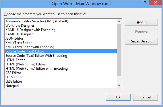 xaml open with set as default
